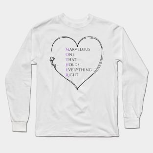 World's Best Mother Acrostic - Mother's Day Gift Long Sleeve T-Shirt